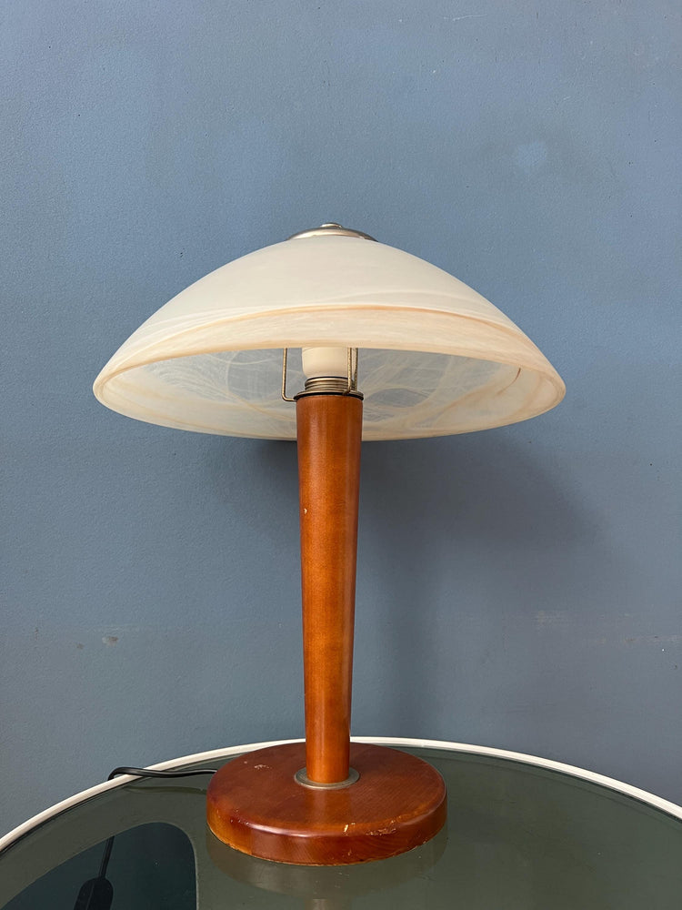 Post Modern Mushroom Table Lamp - Art Nouveau Glass Table Lamp
