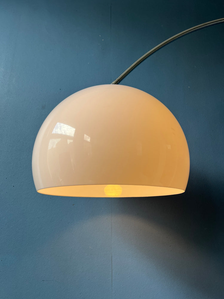80s Kare Design Space Age Arc Floor Lamp with Acrylic Glass Shade