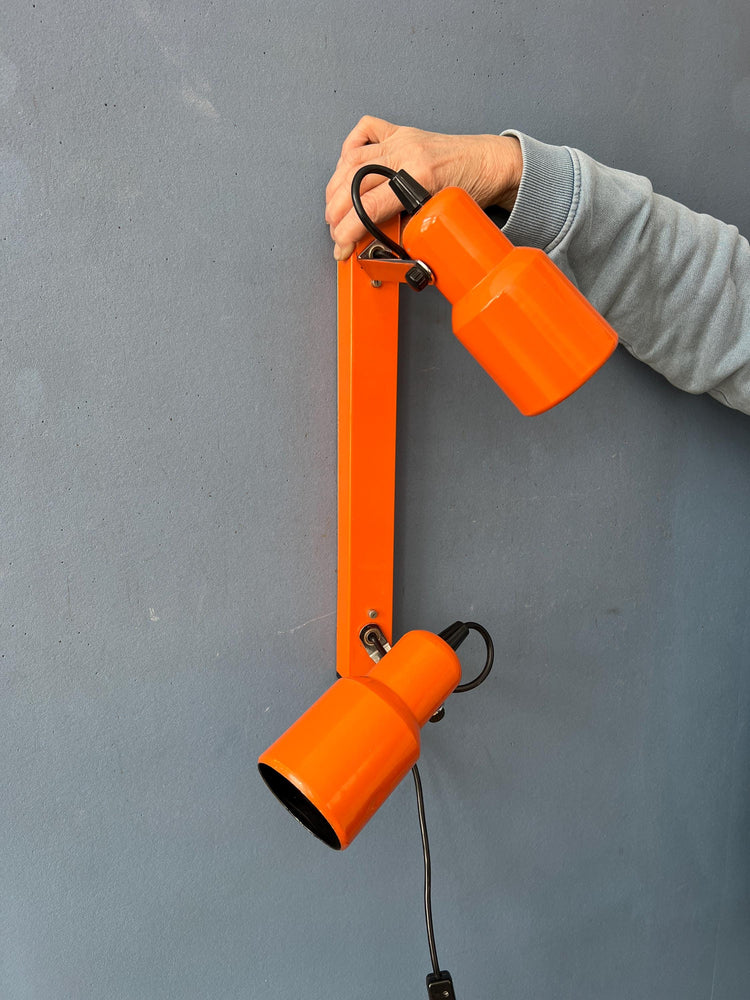 Vintage Metal Orange Space Age Wall Sconce