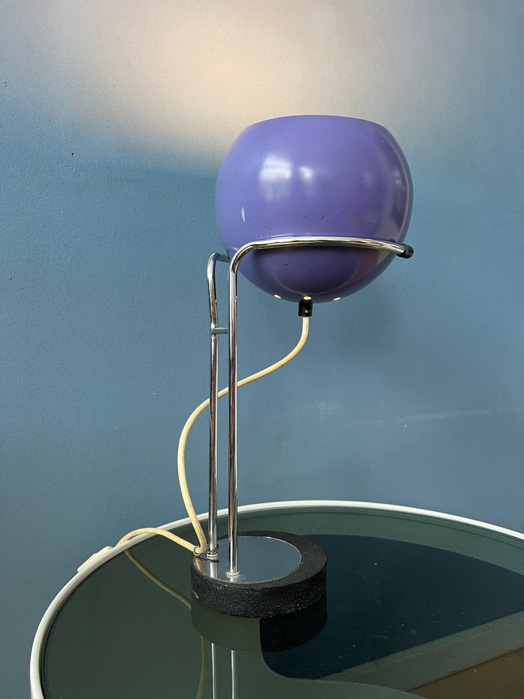 Purple Herda Space Age Eyeball Desk Lamp