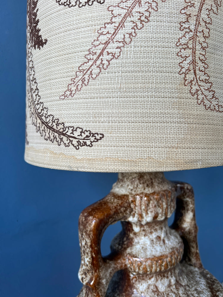 Mid Century West Germany Fat Lava Ceramic Floor Lamp