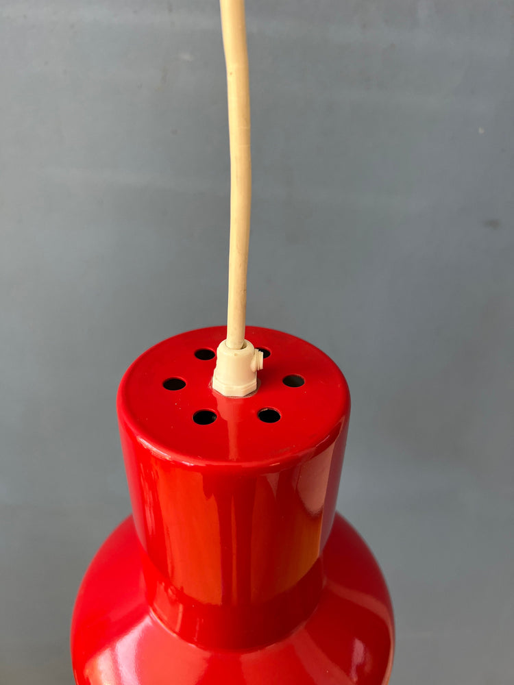 Retro Red Metal Space Age Pendant Light