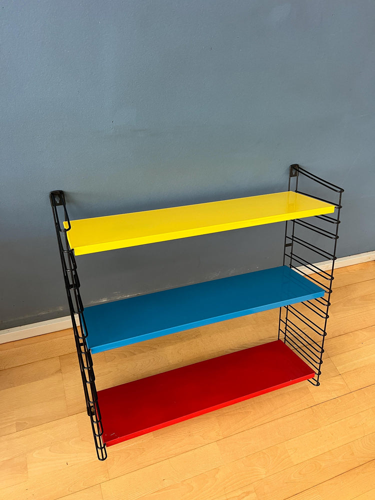 Vintage Yellow, Red and Blue Tomado Wall System - Shelves - Rack - Unit
