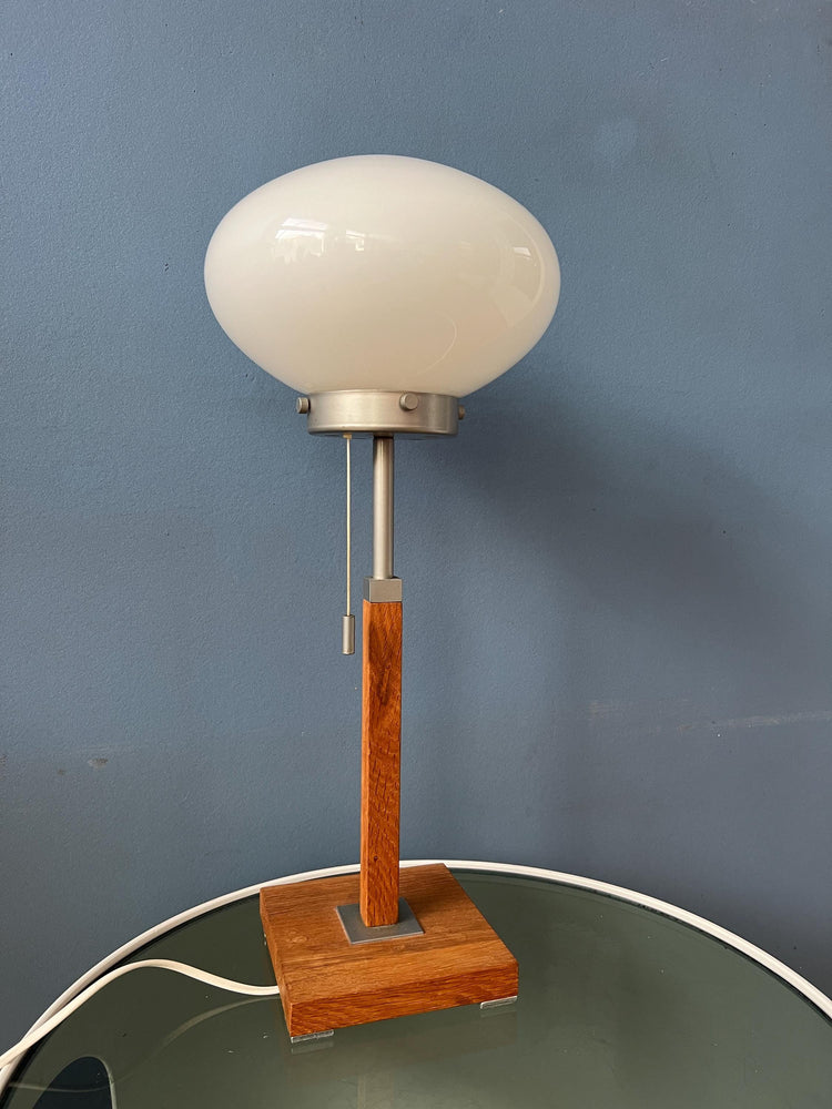 Vintage Ikea Läreda Post Modern Opaline Glass Desk Lamp