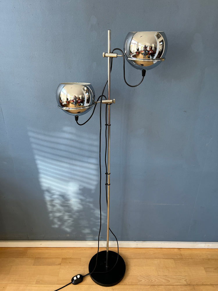 Chrome Mid Century GEPO Eyeball Floor Lamp