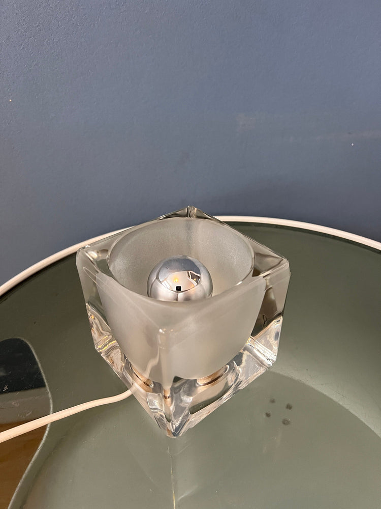 Mid Century Peill & Putzler 'Ice Cube' Glass Table Lamp