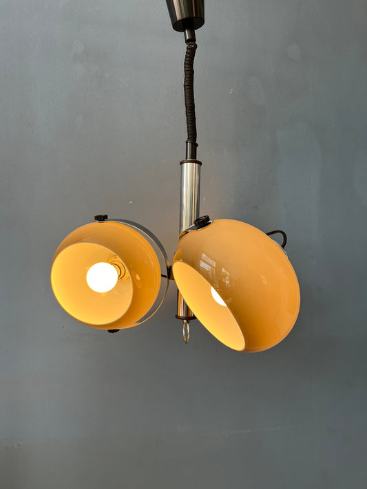 Vintage Dijkstra Space Age Pendant / Chandelier - Mid Century Modern Lamp - Retro 70s Light Fixture