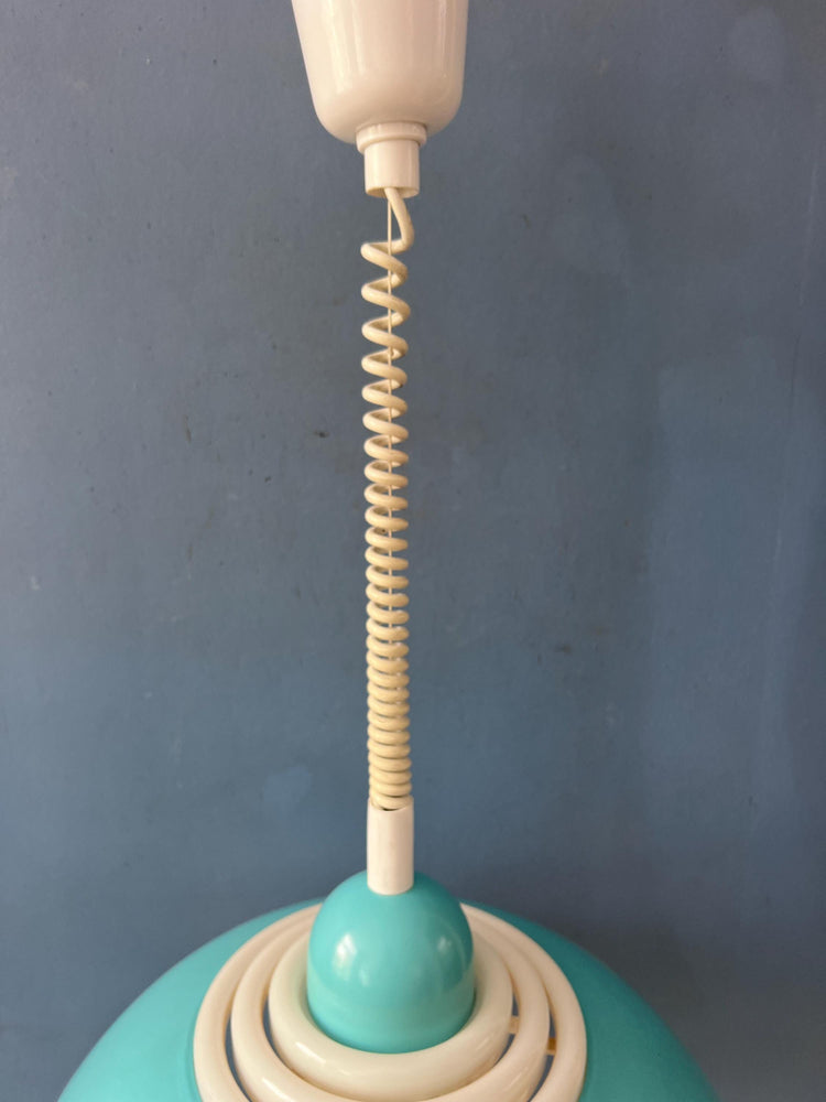 Blue UFO Space Age Pendant Lamp by Knud Christensen