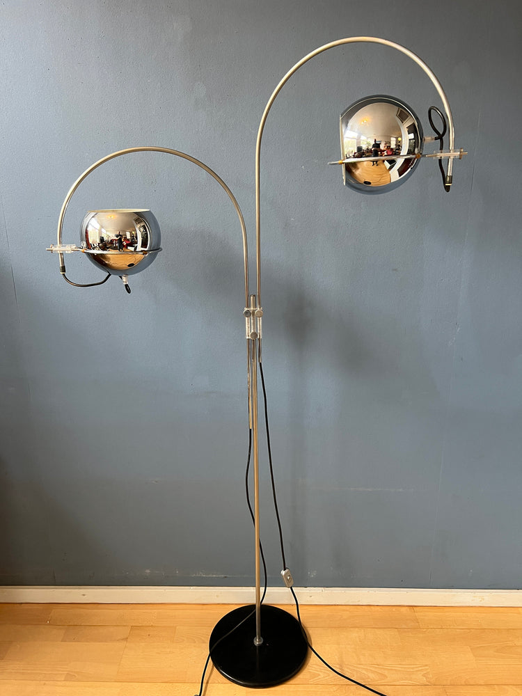 Vintage GEPO Double Arc Eyeball Floorlamp | Space Age Lamp | Mid Century Lamp