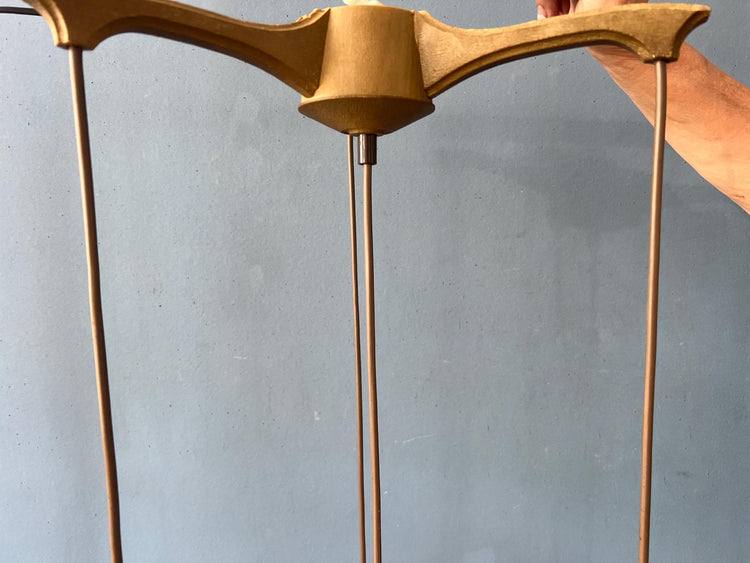 Vintge Hustadt Leuchten Glass Cascade Pendant Lamp