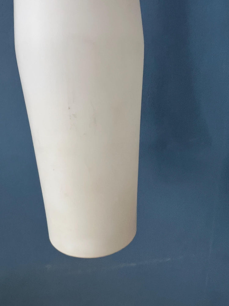 Long Mid Century Opaline Glass Pendant Lamp
