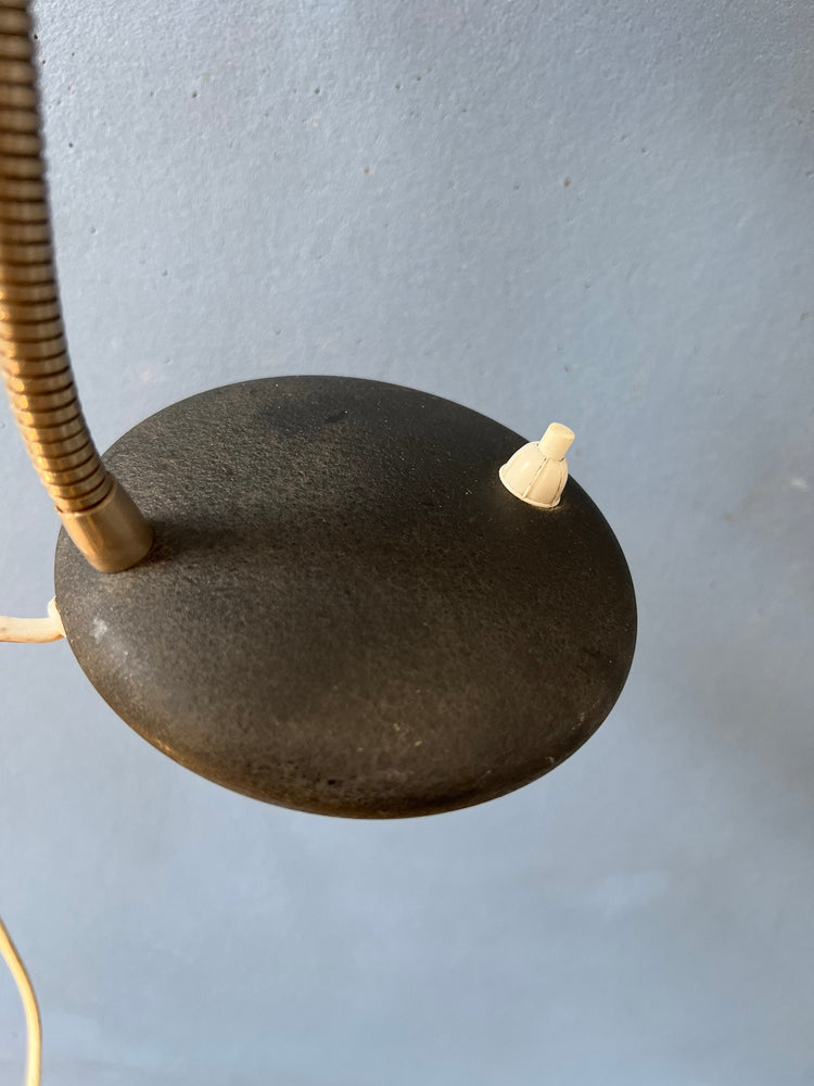 Small Black Bauhaus Style Metal Desk Lamp