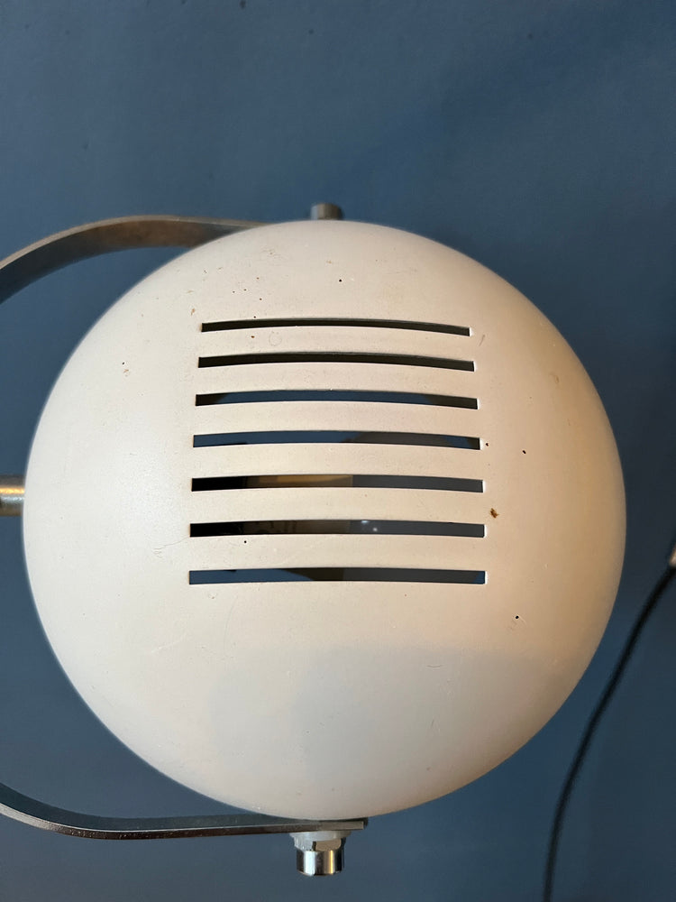 Vintage White Herda Space Age Arc Wall Lamp