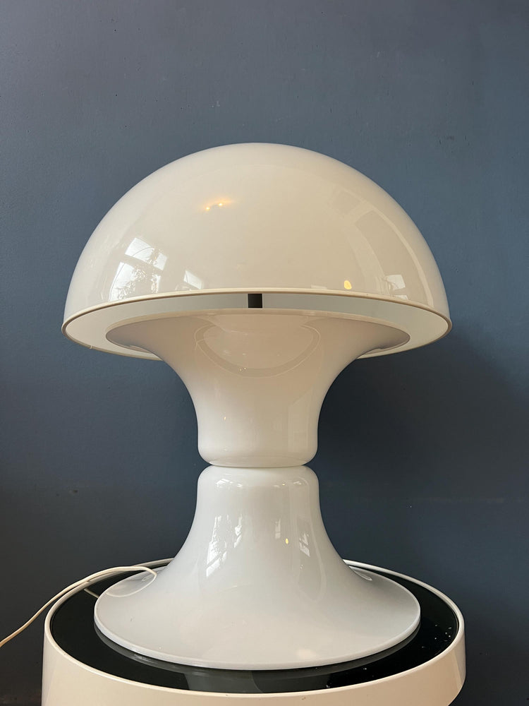 Large White Dijkstra Synthetic Mushroom Table or Floor Lamp