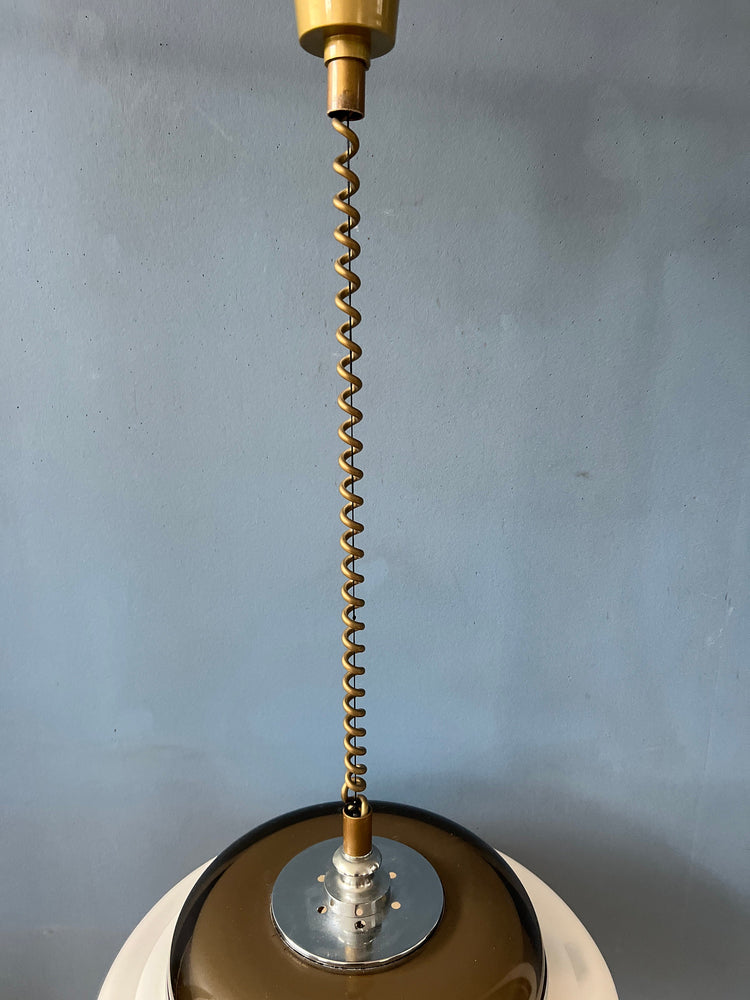 Mid Century Herda Pendant Light / Space Age Ceiling Lamp / Vintage Lighting