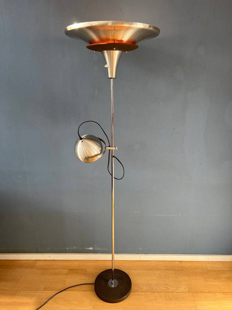 Vintage Lakro Amstelveen Space Age UFO Floor lamp with Eyeball Shade