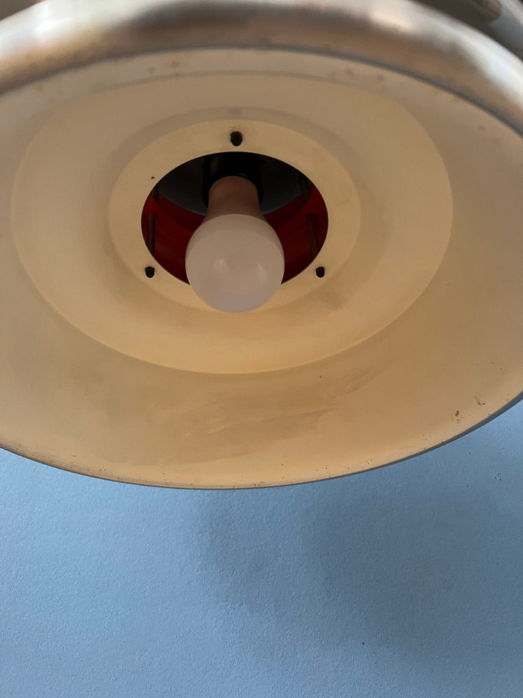 Mid century Space Age Smoked Glass Pendant Lamp