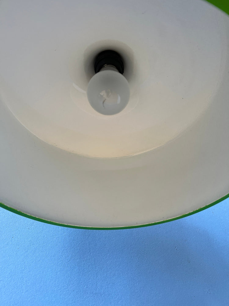 Green Pendant Lamp - Vintage Space Age Hanging Lamp - Mid Century Light Fixture