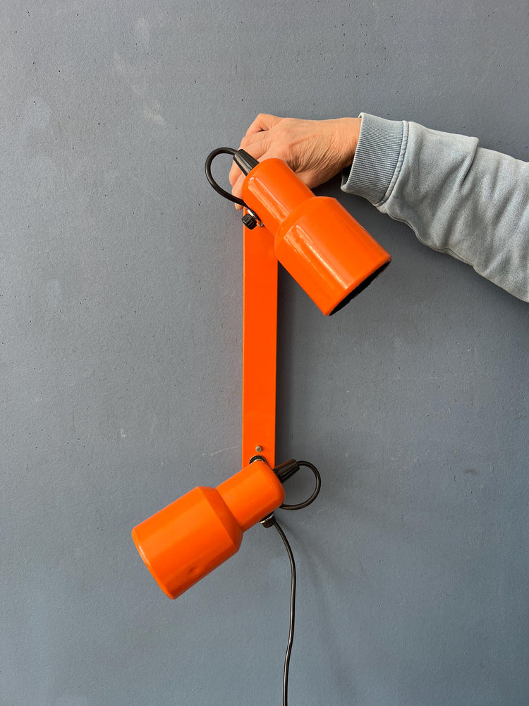Vintage Metal Orange Space Age Wall Sconce