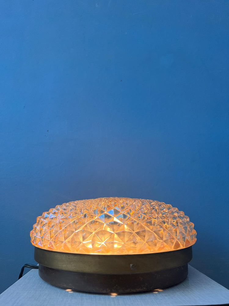Mid Century Crystal Glass Flush Mount Ceiling Lamp