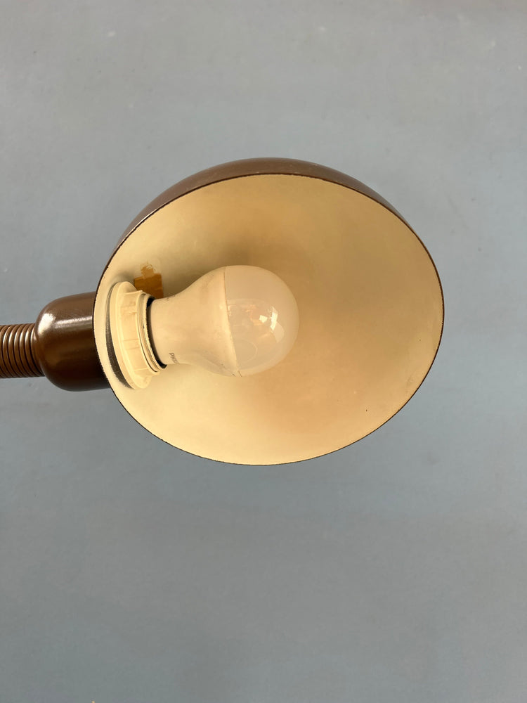 Adjustable Mid Century Brown Snake Table Lamp