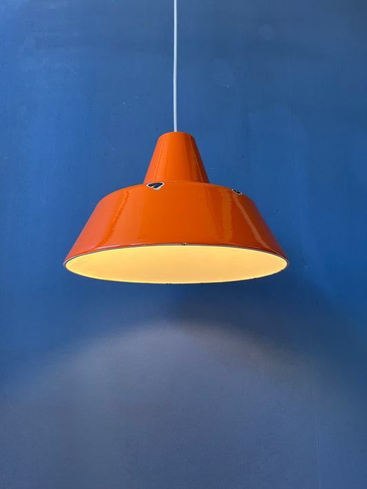 Mid Century Louis Poulsen Style Industrial Pendant Lamp