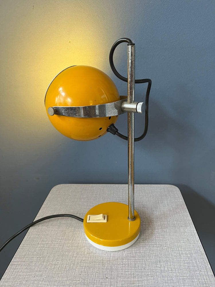 Yellow Herda Space Age Eyeball Table Lamp