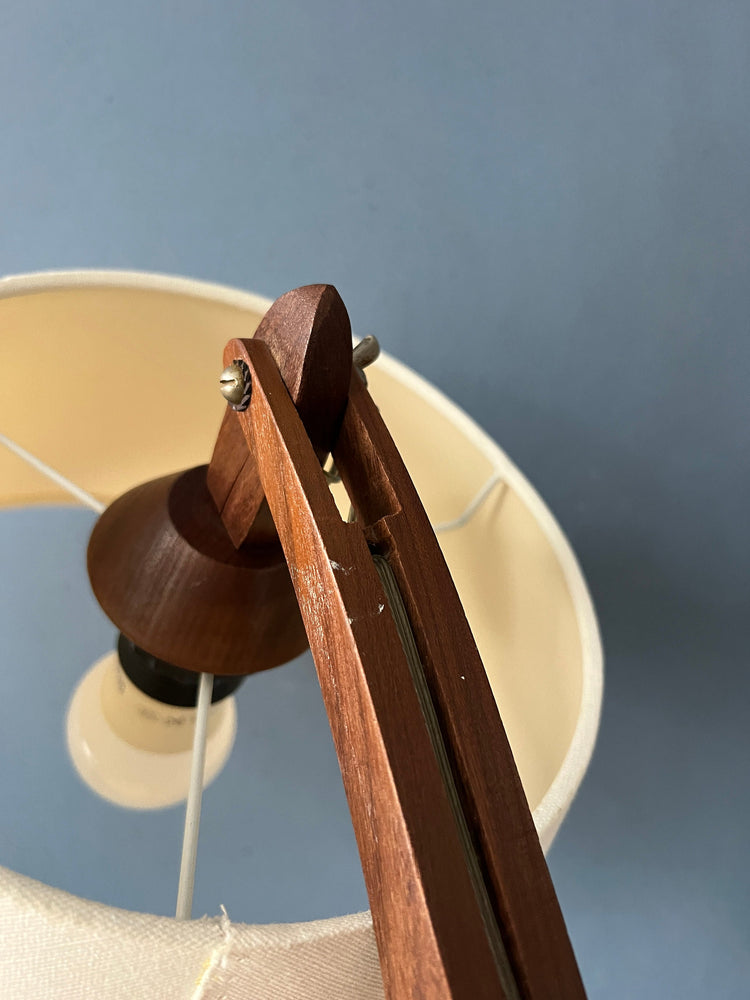 Small Danish Style Teak Wood Wall Light