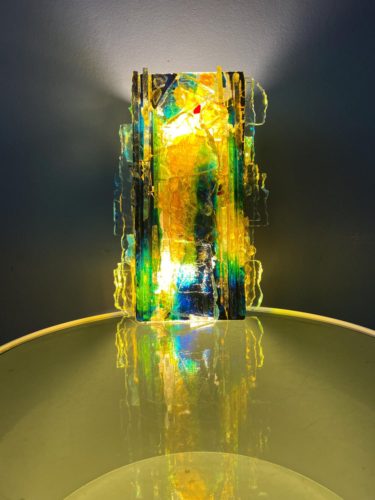 Vintage Raak 'Chartres' Glass Wall Lamp by Willem van Oyen