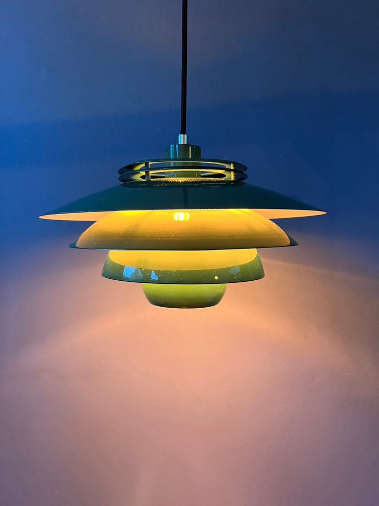 Green Danish Mid Century Style Pendant Lamp