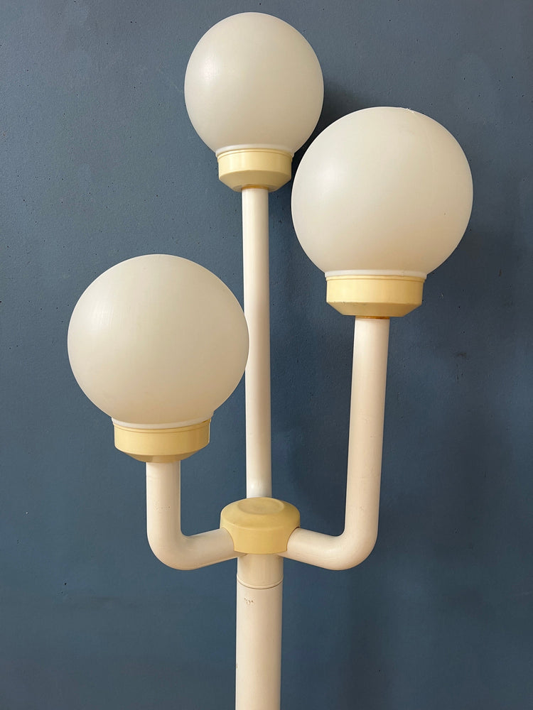 White Acrylic Space Age Floor Lamp