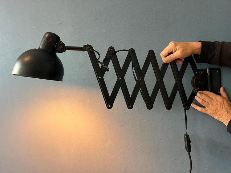 Black Scissor Wall Lamp - Vintage Industrial Wall Light