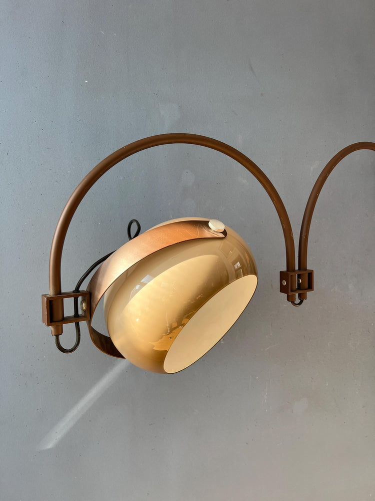 Mid Century Dijkstra Space Age Double Arc Wall Lamp