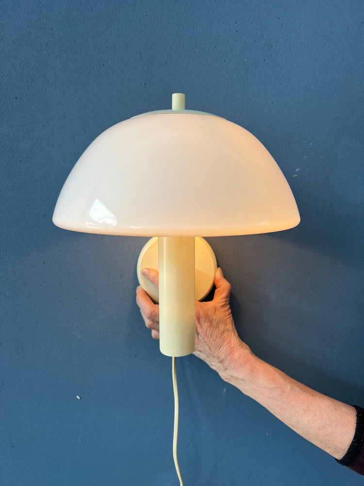 White Herda Mushroom Space Age Wall Light