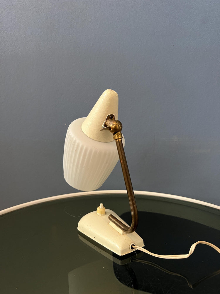 Mid Century Art Deco Style Opaline Glass Desk Lamp