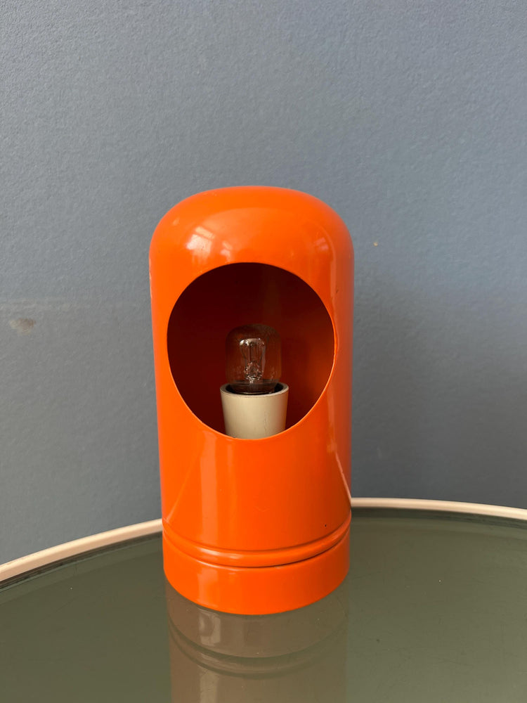 Set (2) of Vintage Orange Table Lamps in Selene Lightolier Style