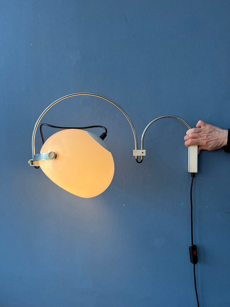 Vintage Anvia Double Arc Space Age Mushroom Wall Light