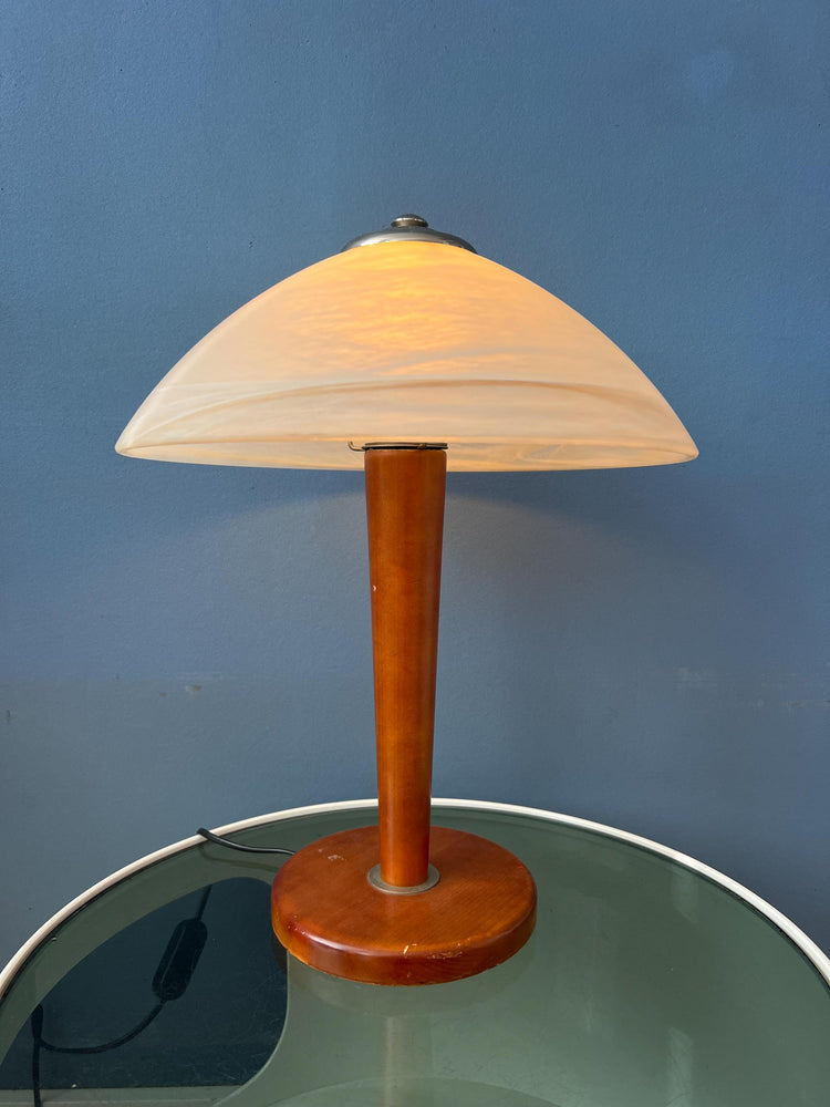 Post Modern Mushroom Table Lamp - Art Nouveau Glass Table Lamp