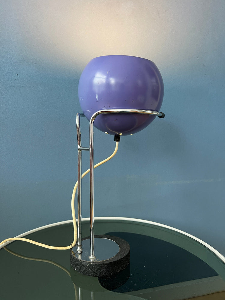 Purple Herda Space Age Eyeball Desk Lamp