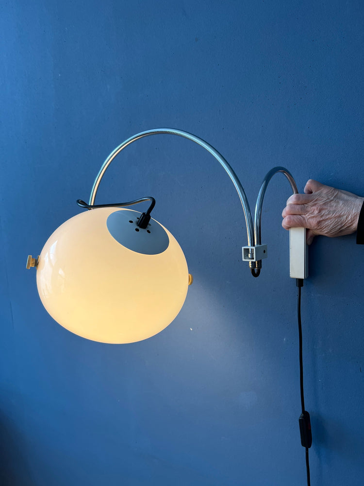 Vintage Anvia Double Arc Space Age Mushroom Wall Light