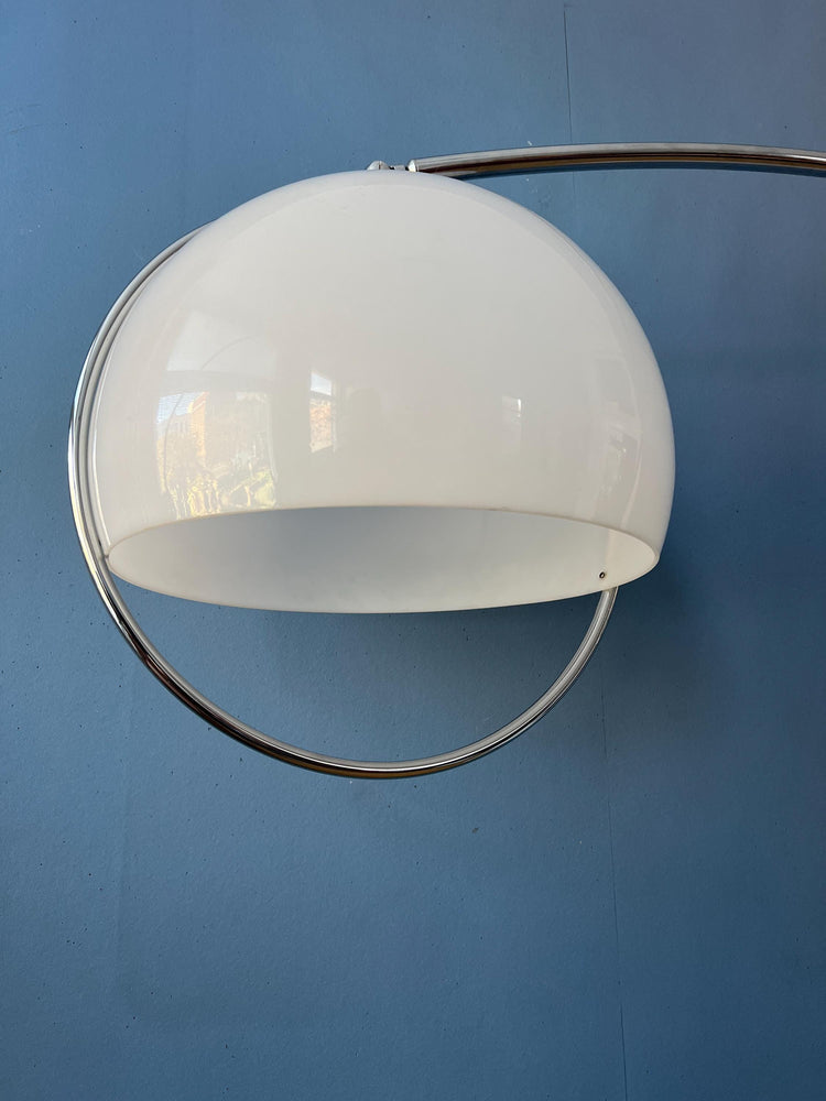Vintage Mid Century Guzzini Space Age Arc Floor Lamp