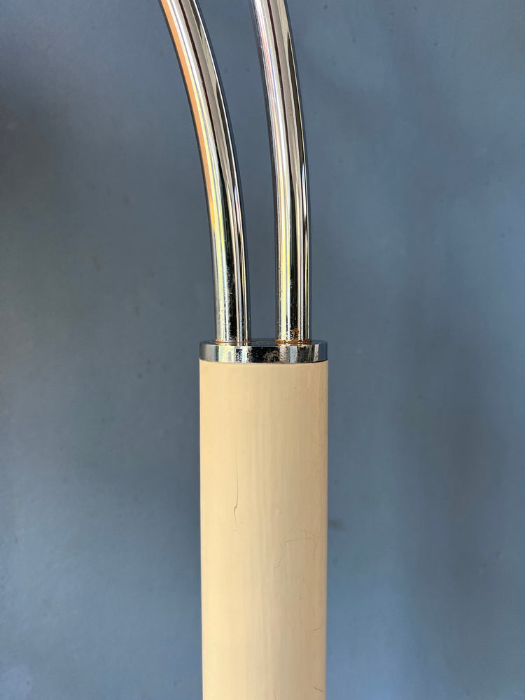 White Dijkstra Double Arc Space Age Mushroom Floor Lamp