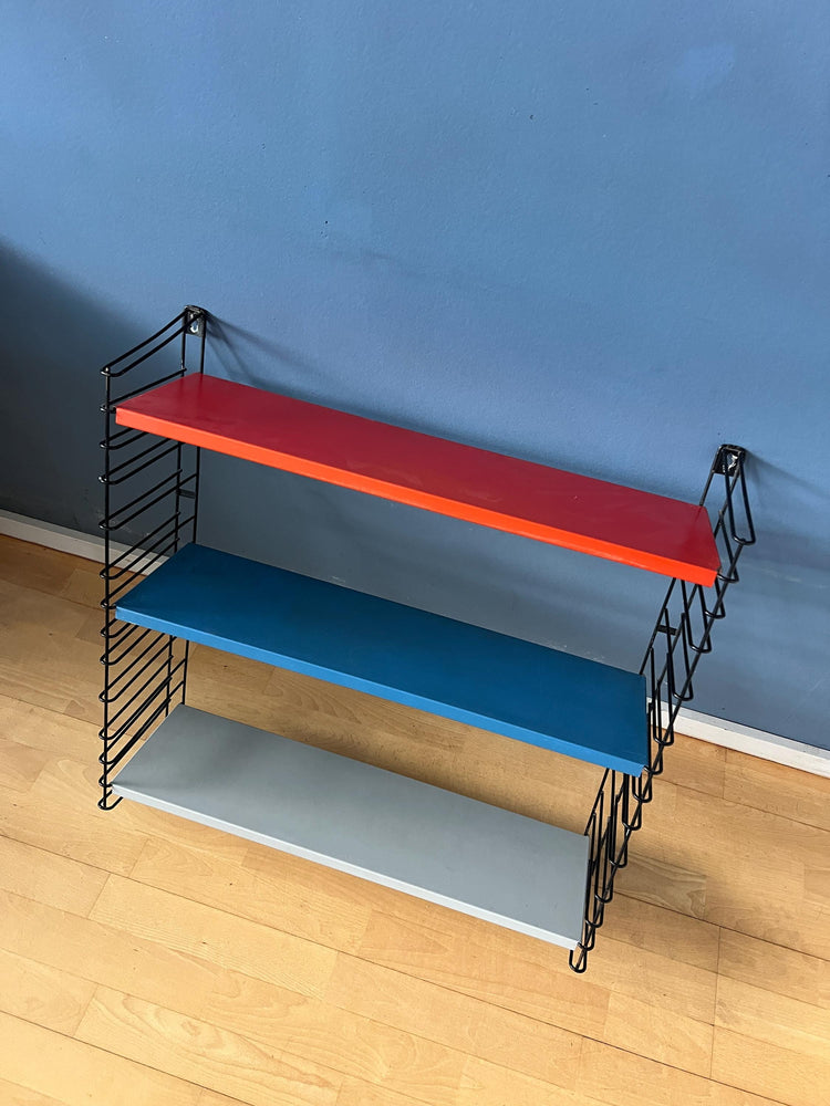 Mid Century Tomado Modular Wall Unit - System - Shelves in Red, Blue and Gray