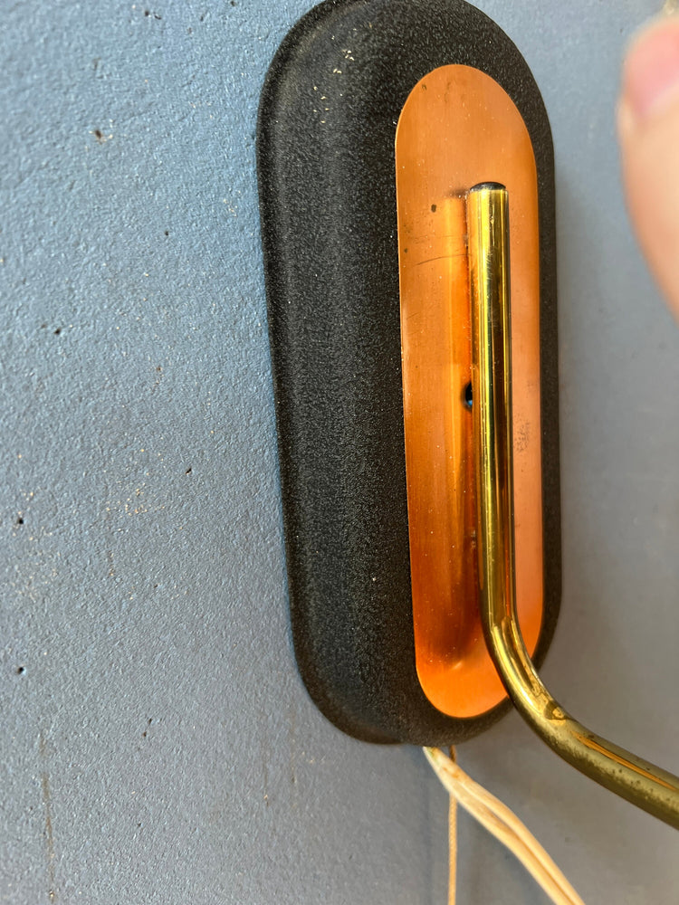 Mid Century Danish Wall Sconce Light - Scandinavian Glass Wall Lamp