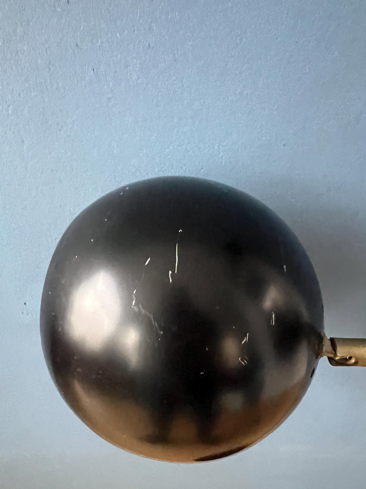 Vintage Mid Century Black Eyeball Floor Lamp
