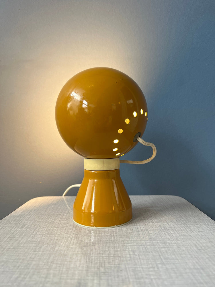 Yellow Set of Magnetic Space Age Eyeball Table Lamps