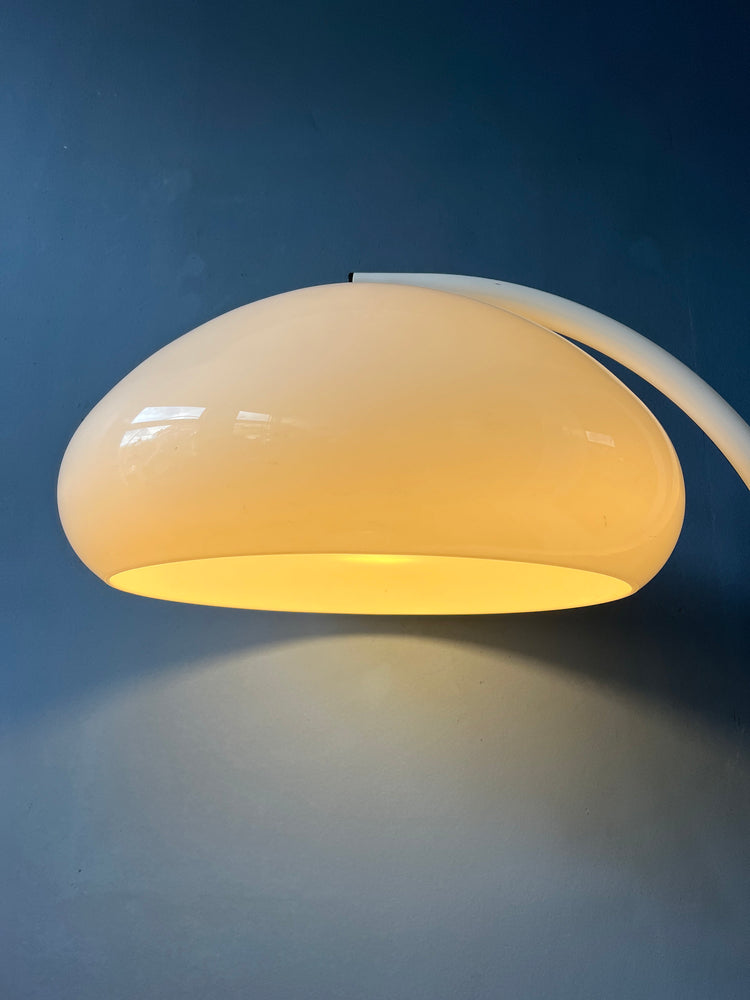White Mid Century Dijkstra Flexible Snake Mushroom Floor Lamp