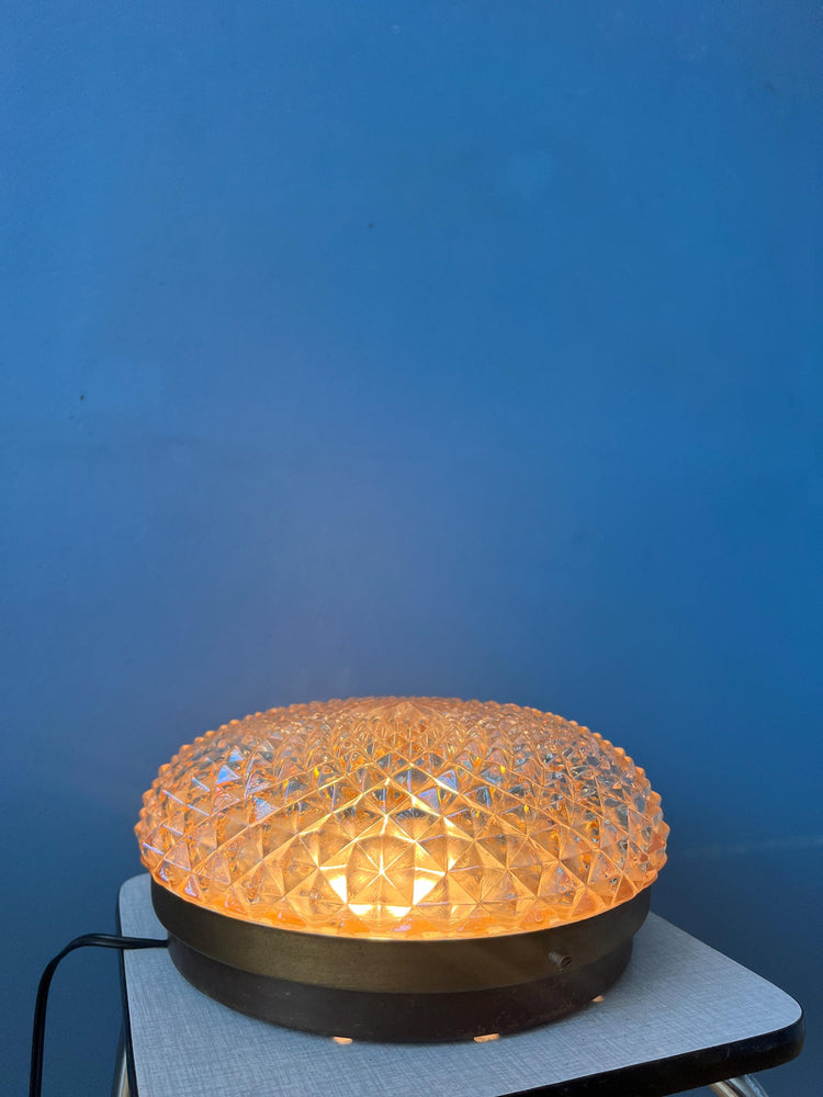 Mid Century Crystal Glass Flush Mount Ceiling Lamp