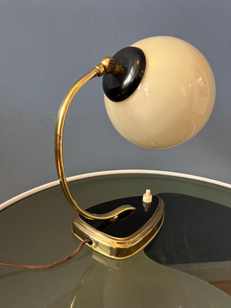 Mid Century Art Deco Style Opaline Glass Wall Sconce or Desk Lamp