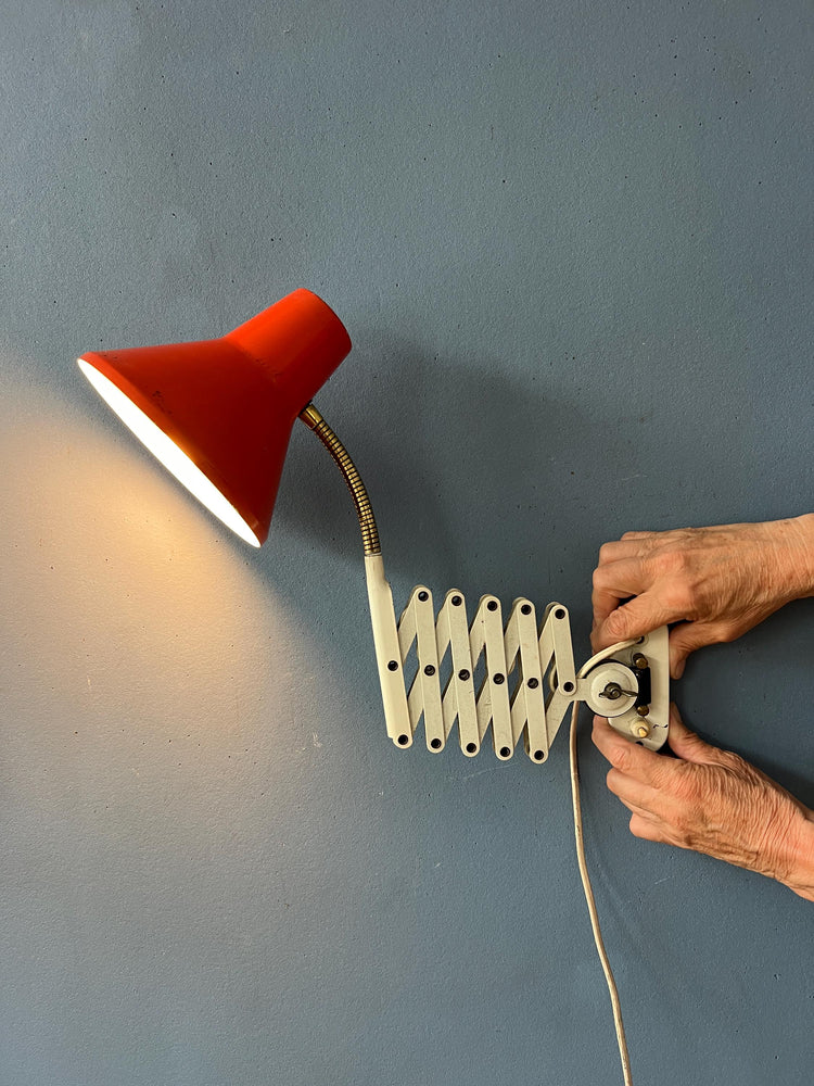 Scissor Wall Lamp - Red and White Sconce - Hala Zeist Wall Light